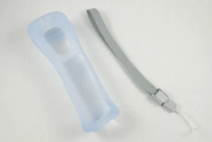 VENDITORE USA UFFICIALE Wii U Telecomando Giacca & Cinturino da polso Cinturino a mano GRIGIO - Foto 1 di 1