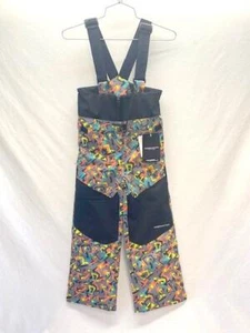 Obermeyer Boys Warp Snow Ski Snowboard Bib Pant Throwback Print Sz 4 NEW - Picture 1 of 1