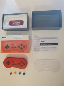 RARE 8BITDO SN30 GB RED BLUETOOTH CONTROLLER GAMEPAD GAME BOY POCKET EDITION - Picture 1 of 12