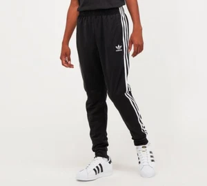 Adidas Originals Junior Superstar Track Pant- Black/White GN8453 Size XL - Picture 1 of 5