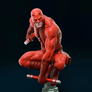 Daredevil - Marvel - Model Kit Unpainted 3d Print GK Statue - Edson Carvalho - Picture 1 of 12