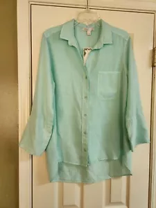 Chelsea & Violet Boyfriend Tunic Tencell NWT Size Large - Picture 1 of 5