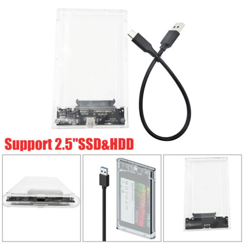 2.5'' USB 3.1 Type-C SSD HDD Hard Drive Disk External Enclosure Box Caddy Case