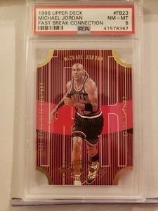 1996 96 cubierta superior conexión de rotura rápida Michael Jordan PSA 8 #FB23 troquelado 8367 - Imagen 1 de 2