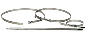 Thermo Tec Druckknopfband Edelstahl Schloss Verriegelungskrawatten für Auspufffolie - Bild 1 von 1