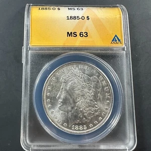 1885-O $1 Morgan Silver Dollar, ANACS MS63 (84380) - Picture 1 of 2