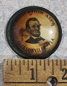 Emancipation Assn Pin Button Abraham Lincoln Whitehead Hoag Jacksonville Florida - Picture 1 of 3