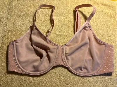 EUC Wacoal Back Appeal Minimizer Bra Style 857303 Rose Dust 34D FR/SHP - Image 1 of 4