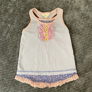 Matilda Jane The Adventure Begins Lavender Tank Top Floral Size 6 - Picture 1 of 8