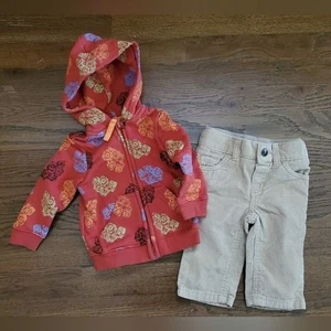 FALLS CREEK Boys 0-3M Hoodie and Corduroy pants - Picture 1 of 6