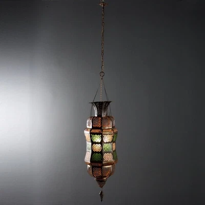 Lampada da Soffitto Antica Lamierino Vetro Italia XX Secolo Originale - Immagine 1 di 4