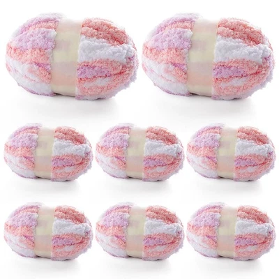 8 Pcs Chunky Yarn for Hand Knitting - Chunky Chenille Yarn for Crocheting - - Image 1 of 4