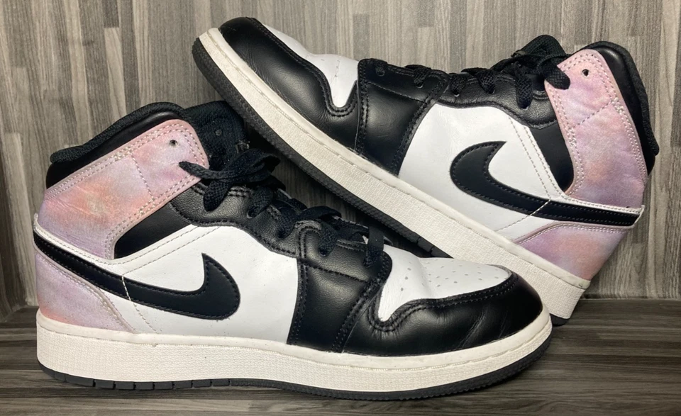 Nike Air Jordan 1 Mid SE GS Negro Blanco Iridiscente DM6216-001 Talla 6Y Para mujeres 7.5 Foto 1 de 4