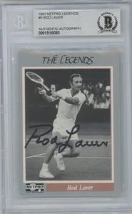 Rod Laver 1991 Netpro Legends RC card #5 SIGNED w BAS authentication - NICE! - Picture 1 of 2