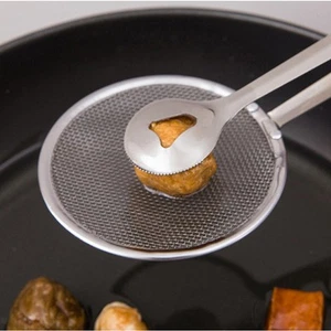 Fine Mesh Strainer Mesh Spoon Snack Fryer Strainer for Fried Food BBQ Salad - Picture 1 of 7