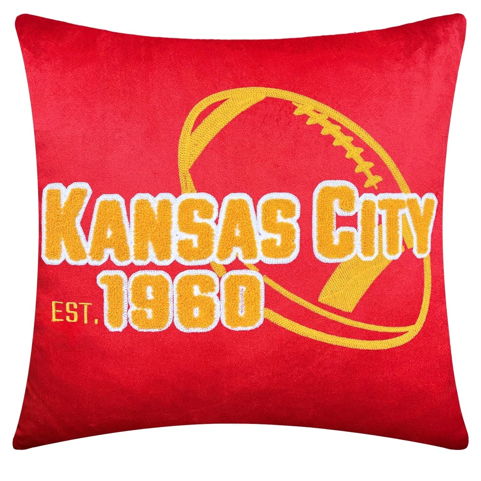 Kansas City Full Embroidery Pillow Cover Outdoor Sports Decorative Pillow Cov... - Image 1 of 4