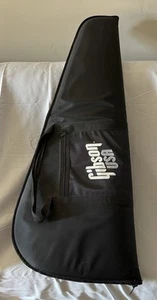 Gibson USA Logo Padded Soft Case Gig Bag Black Exterior / Dark Blue Interior - Picture 1 of 8