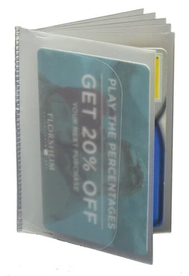 Cartera Marshal Plástico Transparente Vinilo Plegable Billetera Imagen Tarjeta Inserto - 6... Foto 1 de 4