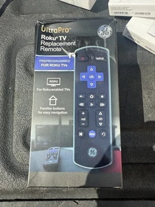 GE Ultra Pro Roku TV Replacement Remote Control in Black - Picture 1 of 2