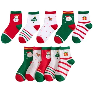  5 pares de calcetines para niños pequeños bebés niñas algodón vacaciones para niños - Imagen 1 de 12