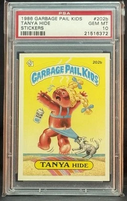 1986 GARBAGE PAIL KIDS SERIES 5 #202B TANYA HIDE PSA 10 GEM MINT - Image 1 of 2