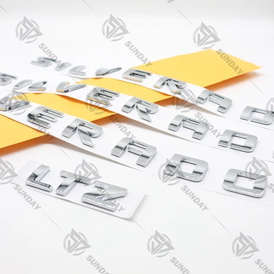 3D Gloss Chrome Tailgate Letters Rear Badge Emblem For Silverado 1500 LTZ 07-18 Foto 1 de 2