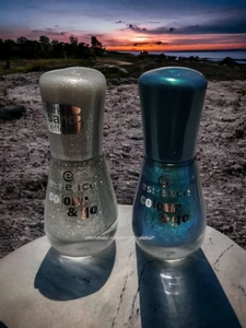 Essence colour & go  2x Nagellack Farbe 183 Glitter Silber 172 Metallic Türkis - Bild 1 von 1