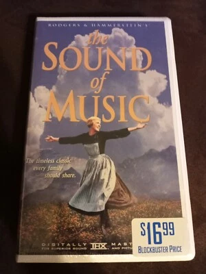 The Sound of Music VHS Tape, Clamshell Packaging, SEALED (Blockbuster Tag) New - Image 1 of 3