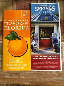Walt Disney World Disney Springs Map Set Toy Story Pop Up Flavors Of Florida - Picture 1 of 7
