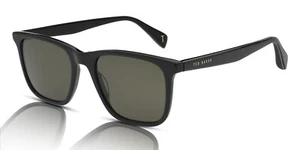 Ted Baker Men's Sunglasses Jacobe TB1724 001 Gloss Solid Black/Green - Picture 1 of 2