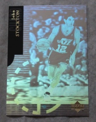 1995 - 96 Upper Deck John Stockton Utah Jazz Hologram Card #H8 - Image 1 of 2
