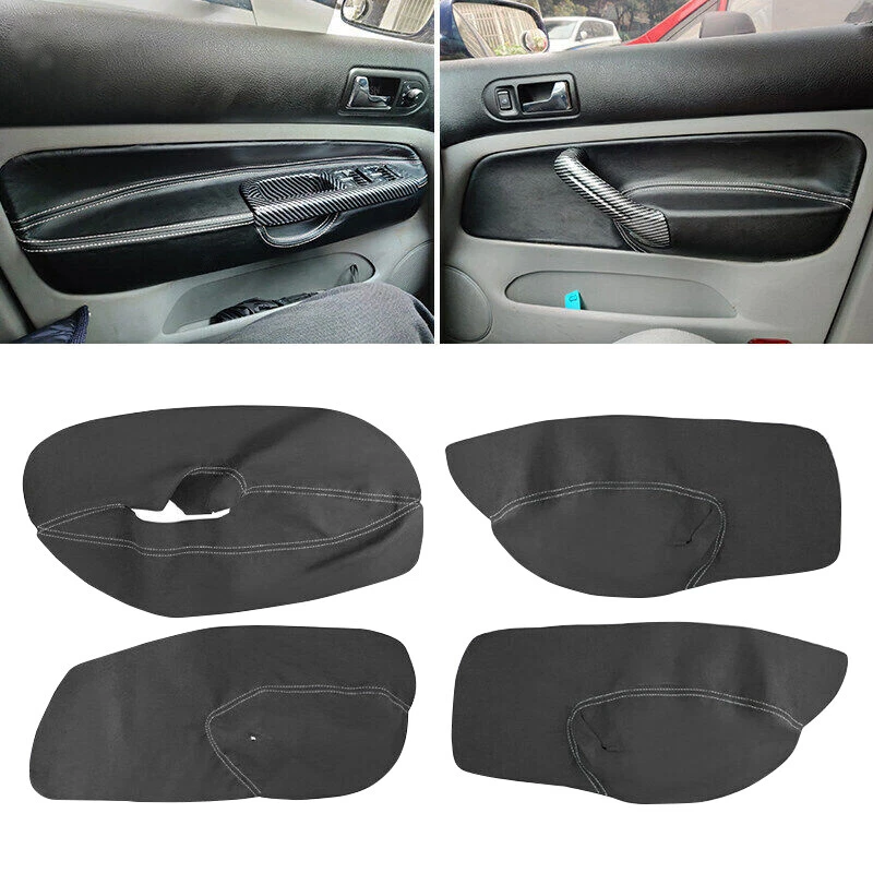 4*Nueva cubierta de panel de reposabrazos de puerta de cuero gamuza para VW Golf MK4 Bora Jetta 4 puertas Foto 1 de 4