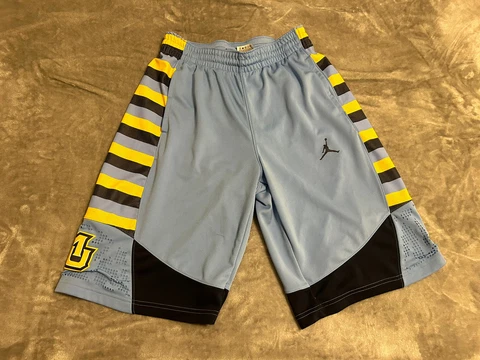 Marquette University Mens Size Small Baby Blue Jordan Basketball Shorts MU Cover