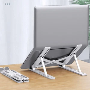 Laptop Stand Portable Notebook Holder Adjustable Foldable Ventilated Tab-wf!mx - Photo 1/15