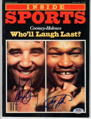 Larry Holmes Gerry Cooney signed 6/82 Inside Sports Magazine Boxing PSA/DNA auto - Image 1 of 2