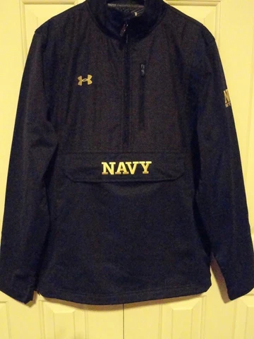 Brand new! YOUTH UNDER ARMOUR ON-FIELD INFRARED PULL-OVER JACKET NAVY MIDSHIPMEN Cover