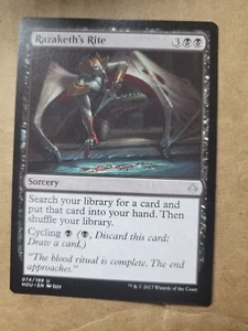 Magic The Gathering Magic Razaketh's Rite (74/257) Hour of Devastation negro LP/NM DESCUENTO A GRANEL - Imagen 1 de 1