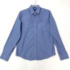Abercrombie & Fitch Vtg Muscle Button Up Shirt Mens XL Blue Pink Stripe Long Slv