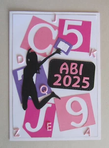 Abi Karte Abitur 2025 Grußkarte bestandene Prüfung Bestanden Glückwunsch .1.6.3 - Bild 1 von 1