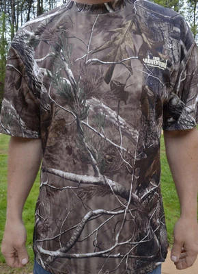 Mens Pine Tree Timber Camouflage T-shirt Moisture TShirt Real Camo Mens Hunting - Image 1 of 3