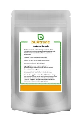 100 g | Kurkuma Kapseln | Extrakt | Knolle | Curcuma Caps | ca. 140 Stk. - Bild 1 von 2