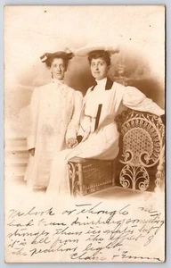 Photograph Of The Two Ladies Wearing Traditional Costume Postcard - Picture 1 of 2