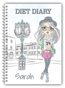 DIARIO DE ALIMENTOS PERSONALIZADO / PLANIFICADOR DE ADELGAZAMIENTO DEL DIARIO DE DIETA A5 / registro de pérdida de peso - Imagen 1 de 5