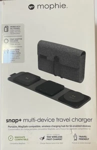 NEW Mophie snap15W multi-device travel charger w/MagSafe Compatibility-open box - Picture 1 of 2