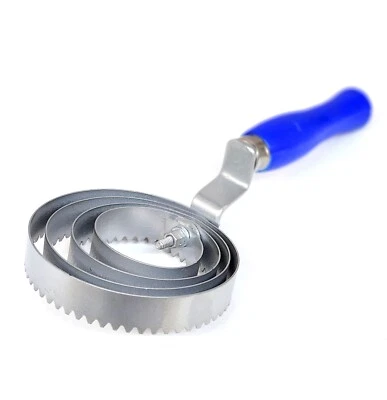 ZIKIMED Grooming Stainless Steel Curry Comb Horse Brush 4 Rings Rubber Horse Curry Comb