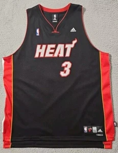 Vintage Miami Heat #3 Dwyane Wade Jersey Adidas NBA Authentics Size 2XL tank top - Picture 1 of 7