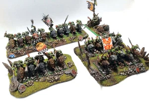 WARHAMMER ORCS AND GOBLIN ARMY HORSEBACK TROUPS - CAVALLERY BATTLE CUTOM PAINTED - Imagen 1 de 5