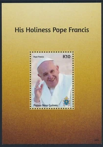 2014 PAPUA NEW GUINEA POPE FRANCIS MINI SHEET (K10) FINE MINT MNH - Picture 1 of 1