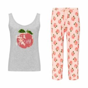 Avon Life’s Peachy PJs Summer Cropped Pyjamas & Vest Top UK 10/12 Factory Sealed