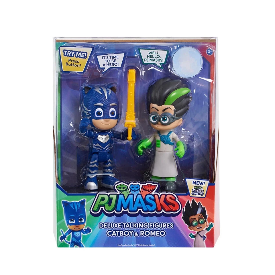 NEU Disney PJ Masks Catboy & Romeo Deluxe sprechende Actionfigur 2er-Pack - Bild 1 von 1